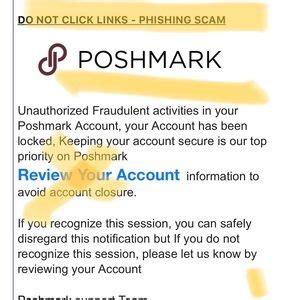 Poshmark phishing scam